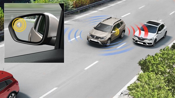 Renault Duster blind spot warning light