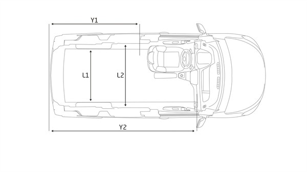 Renault DOKKER Van - Top view with dimensions