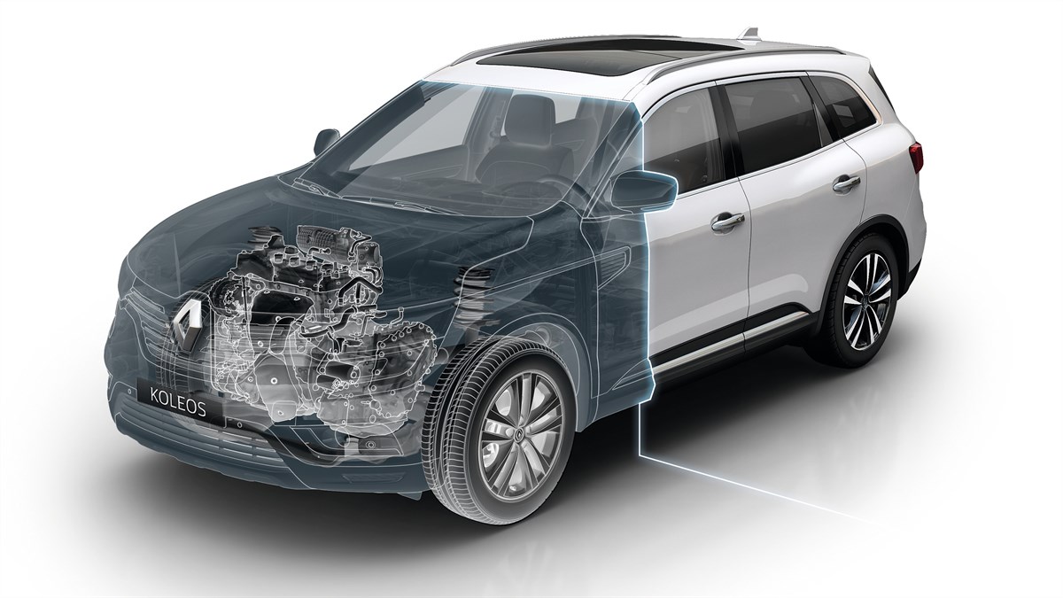Renault KOLEOS engine placement