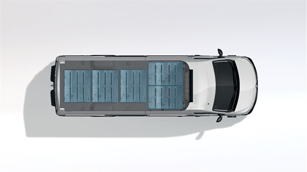 Renault Master Van loading capacity in top view