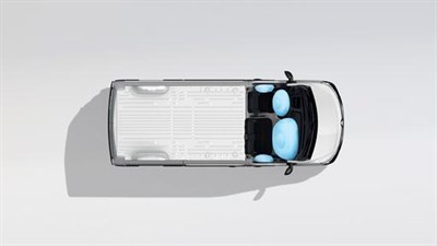 Renault Master Van airbags and safety bags top view